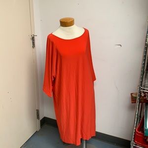 Vintage J B S Red Midi  Dress Womens Size 18 W